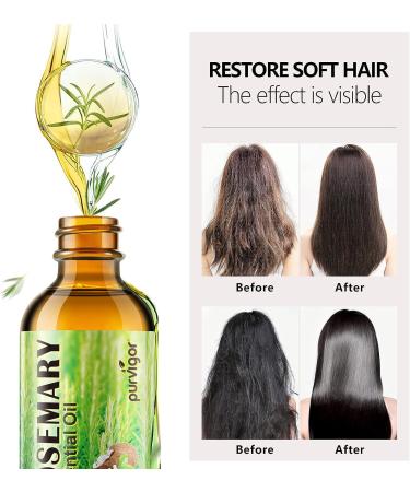 Organic Rosemary Oil for Hair & Skin Care - Pure Natural Essential Oil for Nourishing Scalp and Strengthening Hair (2.02 fl oz) - Buy Online on GoSupps.com