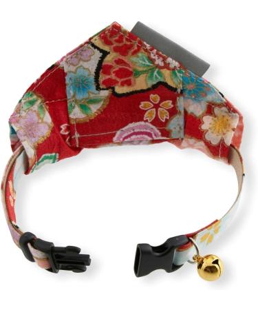 Necoichi Bandana Cat Collar with AirTag Pocket Tracker - Blossoms Red - Buy Online on GoSupps.com