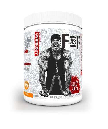 Rich Piana 5% Nutrition FasF Overdosed Nitric Oxide Booster, Stim-Free Pump Pre-Workout | Massive Pumps, Strength Gains & Endurance | L-Citrulline, Nitrosigine, Danshen | 13.23 oz (Push Pop)