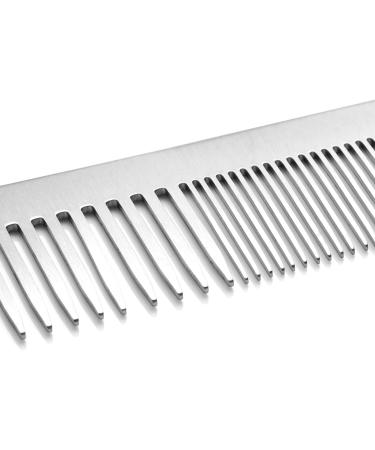 2Pcs Stainless Steel Rat Tail Hair Cutting Comb Set with Leather Bag - Salon Quality Barber Hairdressing Combs for Ultra-thin Styling - Buy Online on GoSupps.com