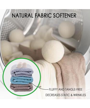 Buy XL Wool Dryer Balls - 3 Count Reusable Natural Fabric Softener for Eco-Friendly Laundry | Essential Oils & Lint Removal - Buy Online on GoSupps.com