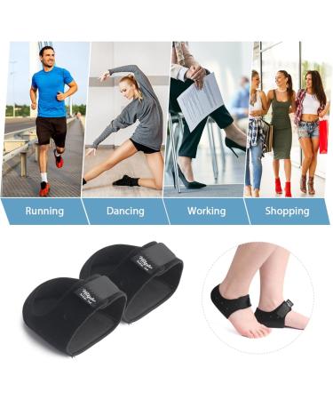 Hilph Heel Pads Protector for Plantar Fasciitis & Heel Pain Relief - Gel Cushions for Men & Women - Large Black Heel Support for Achilles Tendonitis & Cracked Heels - Buy Online on GoSupps.com