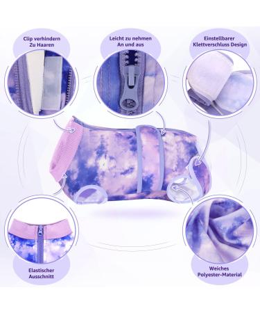 Slowton Soft Breathable Dog Recovery Suit for After Surgery - Leakage Protection & Anti-Licking Zippered Design in Purple Tie-Dye - Buy Online on GoSupps.com