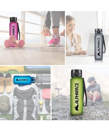 Alphapace 350ml BPA-Free Sports Bottle | Outlet-Safe Water Bottle for Outdoor & Bicycle Activities | Black with Fruit Insert - Buy Online on GoSupps.com