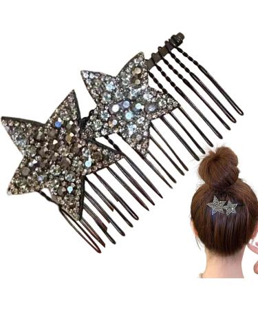 Hair Comb Clips - Shape Hair Finishing Fixer Comb | ABS Upside-Down Comb Hairpin Pentagram Hairpin Hair Finishing Fixer Comb Bridal Hair Pins Hair Accessories For Girls Women - Buy Online on GoSupps.com