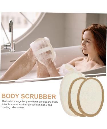 3 Pcs Loofah Bath Towel Set - Exfoliating Shower Wash Sponge & Body Scrubber for Smooth Skin - Buy Online on GoSupps.com