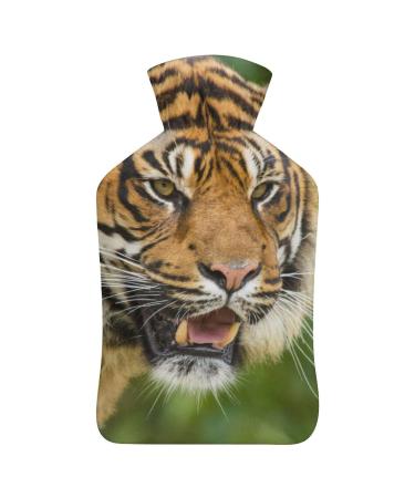 Tiger Hot Water Bottle With Cover Plush Bed Bottle Hand Warmer For Adults And Children 26.5X15.3cm