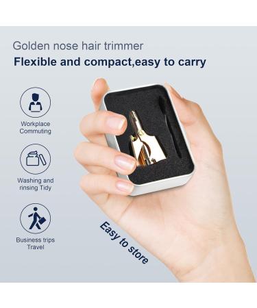 GROGG Nose Hair Trimmer - Waterproof Hypoallergenic Manual Trimmer for Men & Women | 12 Double-Edged Blades for Smooth Trimming - Buy Online on GoSupps.com