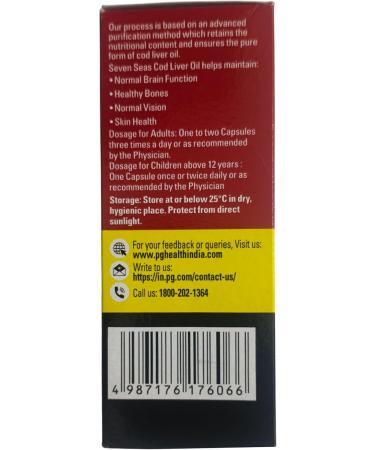 Seven Seas Cod Liver Fish Oil 500 Capsules - Premium Quality Omega-3 Supplement - Buy Online on GoSupps.com