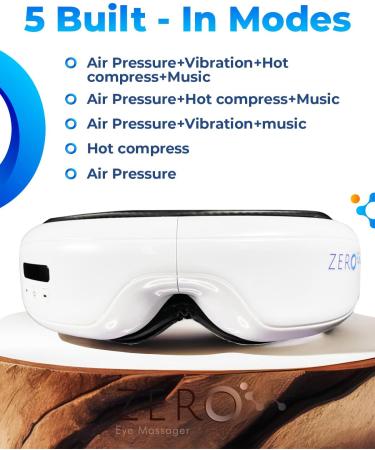 Heated Compression Eye Mask with Music - Rechargeable Face Massager & Relaxation Sleep Mask - Buy Online on GoSupps.com