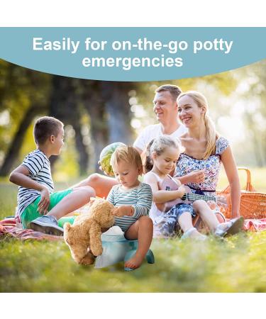 BATTOP Travel Potty Training Seat for Toddler Kids - Portable Foldable Toilet Trainer with Potty Liners - 2-in-1 Go Potty Chair for Boys and Girls - Mint Green Potties with Carry Bag - Buy Online on GoSupps.com