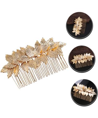 Angoily Hair Comb Hair Accessory for Girls Hair Topper Hair Jewels for Women Gold Headband Flower Hair Accessories Golden Flower Girl Headpieces for Wedding Tiara Hair up Crown Alloy Bride - Buy Online on GoSupps.com