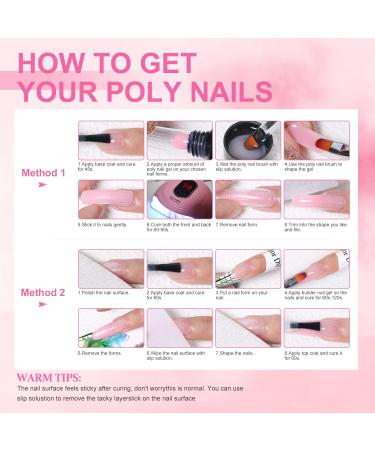 Major Diji Nail Extension Kit - 8 Colors Poly Nail Gel with 38W UV Lamp & All-in-One Nail Studio Set - Buy Online on GoSupps.com