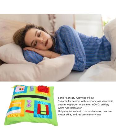 HOHXFYP Dementia Pillow Fidget Sensory Pillow Calming and Comforting Activities for Adults with Dementia Removable Pillowcase Dementia Products for Elderly - Buy Online on GoSupps.com