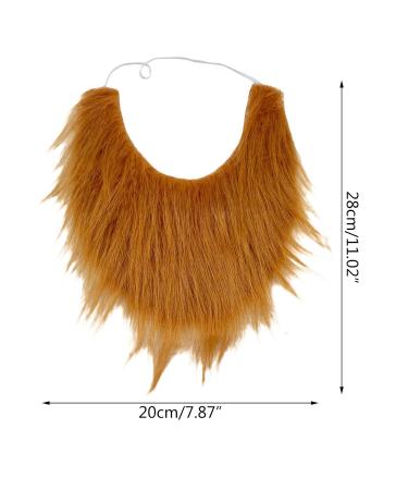 Funny Halloween Party Art Beard with Mustache Realistic U-Shaped Brown Hair Accessories for Men - Buy Online on GoSupps.com