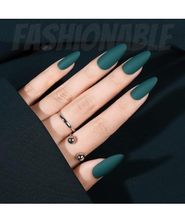 FANDAMEI Matte Acrylic Fake Nails - 12 Packs (288PCS) + 10g Nail Glue | DIY Nail Art | Medium Almond Stiletto False Nails - 12 Solid Colors - Buy Online on GoSupps.com