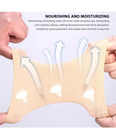 Gel Heel Protector Relieve Heel Pain and Heal Dry Cracked Heels Silicone Heel Cups 3 Pairs Repair Socks Heels Breathable Open Toe Moisturizing Gel Heel Socks for Dry Hard Heels Flesh Pink - Buy Online on GoSupps.com