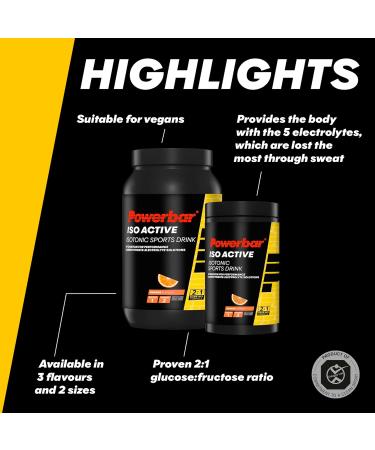 Powerbar Isoactive Orange 600 g - Isotonic Sports Drink - 5 Electrolytes + C2MAX Orange 600 g (Pack of 1) - Buy Online on GoSupps.com