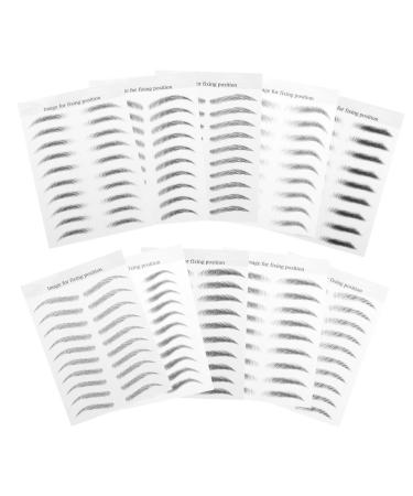 Balacoo 30 sheets False Eyebrows Sticker Imitation Brow D Waterproof Tattoos Hair-like Stickers Eyebrow