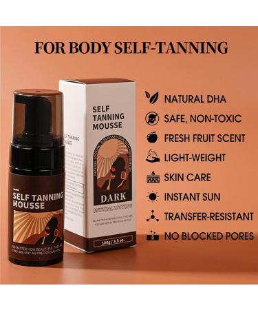 Tanning Mousse Skin Moisturising Self Tanner Cream Sunless Tan Lotion 100g for Home Travel - Buy Online on GoSupps.com