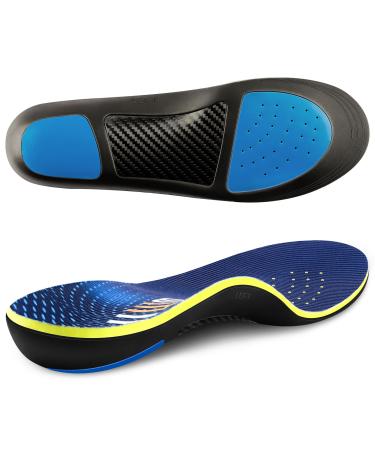 Heavy Duty Support Pain Relief Orthotics - 280+ lbs Plantar Fasciitis High Arch Insoles for Men Women Flat Feet Orthotic Insert Work Boot Shoe Insole Absorb Shock with Every Step M(Men 6-9/Women 7-10)