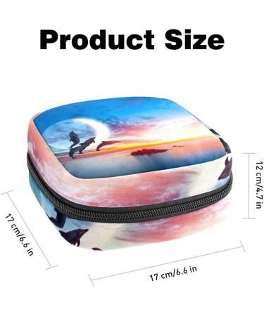 Lovely Dolphin Napkin Storage Bag - Stylish Holder for Women & Teens | Menstrual Cup & Nursing Pad Organizer - Buy Online on GoSupps.com