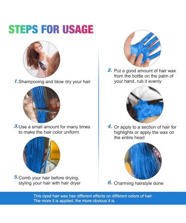 Magic Master Hair Color Wax - Temporary Keratin Hairstyle for Men & Women | 6 Vibrant Shades for Parties Festivals & Cosplay - Buy Online on GoSupps.com