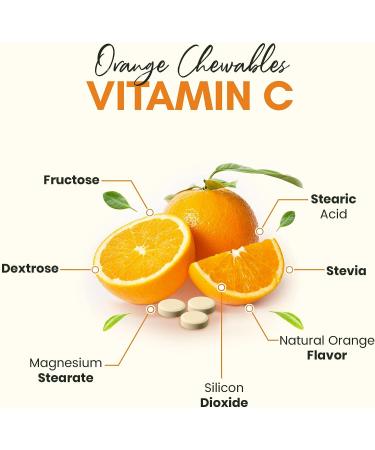 Zealthy Life Vitamin C 500mg Chewable - Immune Support Supplement with Antioxidants - Orange Flavor - Buy Online on GoSupps.com