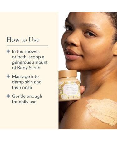 Beekman 1802 Coconut Cream Exfoliating Milk Body Scrub - 8.0 fl oz - Smooths Skin & Evens Out Tone - With Goat Milk & Jojoba Beads - Skin Barrier & Biome Safe - Good for Sensitive Skin - Cruelty Free - Buy Online on GoSupps.com