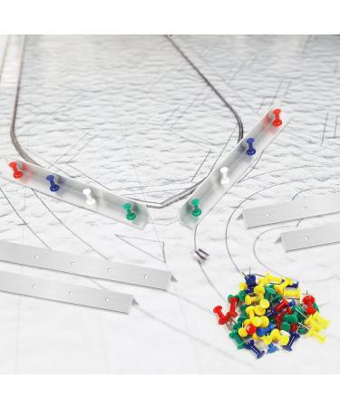 Swpeet 78Pcs Stained Glass Layout Block System with Mixed Color Push Pins - Perfect for Crafting 12 Inch Panels - Buy Online on GoSupps.com