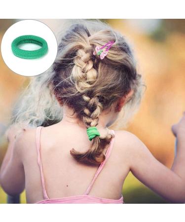 Rpanle 100 Pieces Elastic Hair Ties - Green Hair Bands for Girls | Ponytail Holders 2.5mm Hair Bobbles - Buy Online on GoSupps.com