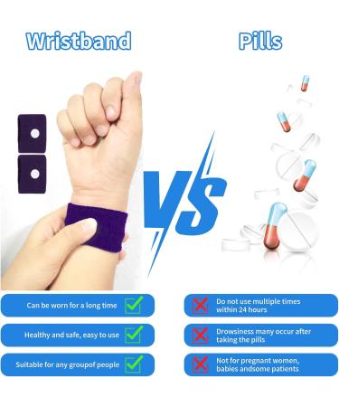 8 Pair Acupressure Bracelets - Sea Bands for Nausea Relief | Travel Sickness & Morning Nausea Solutions - Buy Online on GoSupps.com