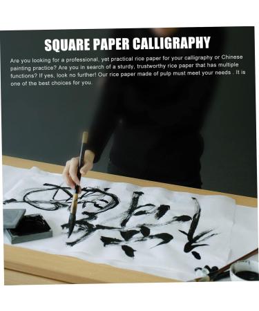 COHEALI 2 Sets 30pcs Rice Paper Japanese Rice Brush Ink Writing Paper Brush Pulp Paper Half-baked Sheng Xuan White 33X33X0.1cm - Buy Online on GoSupps.com