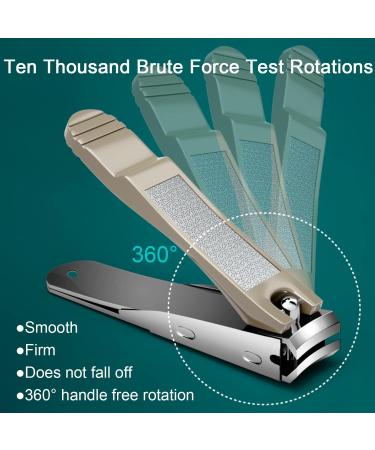 Jeopoom Gold Stainless Steel Nail Clipper - High-Quality Curved Nail Cutter for Safe Grooming of Fingernails & Toenails - Buy Online on GoSupps.com