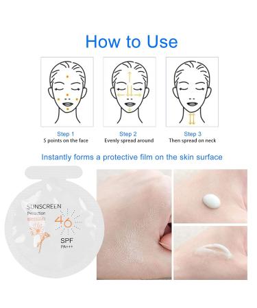 SPF 46 Travel Size Sun Protection - Moisturizing Waterproof & Non-Greasy for All 3ml x 20 Bags - Buy Online on GoSupps.com