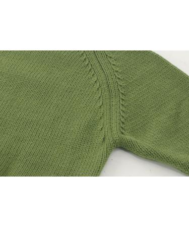KISLOVE Knitted Jumper - Unisex Toddler Baby Sweater Green | Ribbed Knit Pullover for Autumn Outwear - Buy Online on GoSupps.com