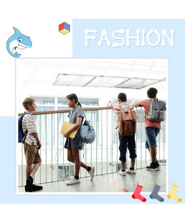 Jamegio Kids Low Cut Socks - 18 Pairs Half Cushion Sport Ankle Athletic Socks - Multicolor (Black) - 7-10 Years - Buy Online on GoSupps.com