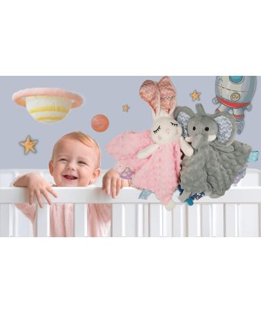 TOYTELLINI Soothe & Sense Super Soft Baby Security Blanket with Rattle, Teether, and Tags - Perfect Baby Gift for Sensory Snuggle, Nursery Toy for 0-36 Months - Buy Online on GoSupps.com