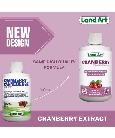 Liquid Cranberry Extract 500ml Concentrated Formula - for Urinary Tract Infections - Antioxidant - Sugar Free GMO-Free - Gluten Free - Vegan - Made in Canada - Buy Online on GoSupps.com
