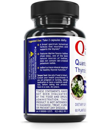 QNL Quantum Thyroid Support Supplement - Pure Thyroid Support Complex - Aids Hormonal Balance for Women & Men - Vegan Thyroid Complex - Features Iodine - 60 Plant-Source Capsules - Buy Online on GoSupps.com
