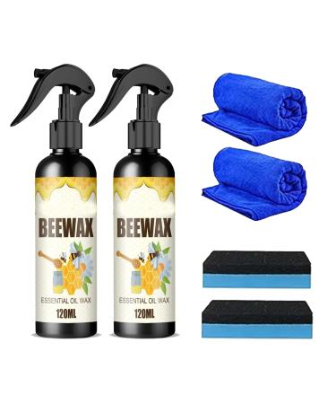 Natural Micro-Molecularized Beeswax Spray 2023 New Bees Wax Furniture Polish and Cleaner Bees Wax Furniture Polish and Cleaner Wood Seasoning Beewax Spray Antique Furniture Cleaner (2Pcs)