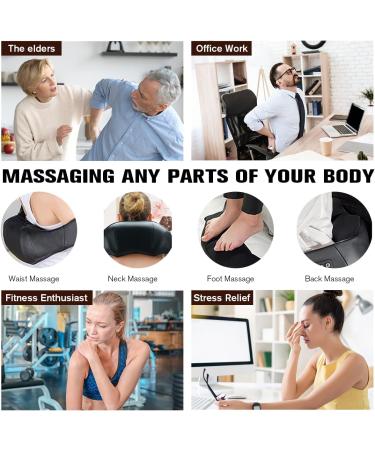 Podazz Shiatsu Neck and Back Massager with Heat - Ultimate Relief for Home & Office Ideal Gift for Men (Black) - Buy Online on GoSupps.com