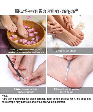 Dacitiery 7Pcs Professional Pedicure Knife Set with Storage Bag and Pumice Stone - Stainless Steel Foot Callus Remover for Dead Skin and Corn - Buy Online on GoSupps.com