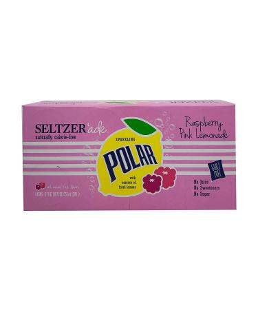 Polar Beverages Raspberry Pink Lemonade Seltzer'ade 12 Fl Oz (Pack of 8) - Refreshing Sparkling Drink with Raspberry Flavor - Buy Online on GoSupps.com