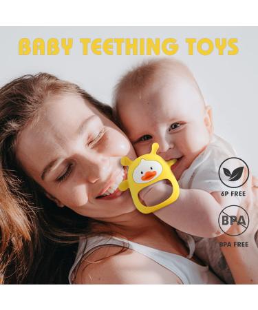Silicone Duck Baby Teether Toy for Infants 3+ Months - BPA Free and Easy to Clean - Buy Online on GoSupps.com
