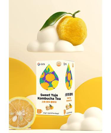 Kpurity Sweet Yuja Kombucha Tea: 20 Tea Bags - Gut Health & Immune Support - Antioxidant Sparkling Beverage - Buy Online on GoSupps.com