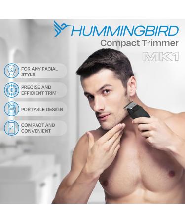 HUMMINGBIRD MK1 Compact Trimmer - Portable Cordless Men's Electric Hair Clipper for Face & Body No Nick USB C Rechargeable LED Display Travel-Friendly Groomer - Buy Online on GoSupps.com