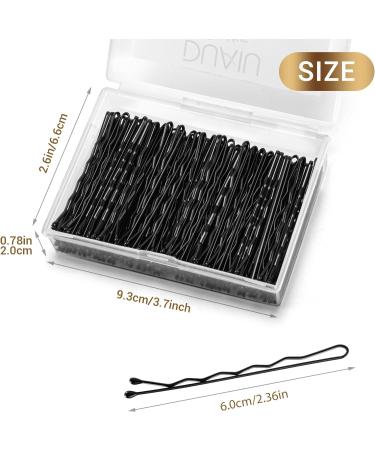 DURAIU 150 Pcs 6cm Bobby Pins for Women Hair Styling - Strong Hair Grips for Hairdressing Salons (Black) - Buy Online on GoSupps.com