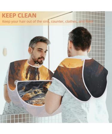 Moon Astronaut Beard Bib Apron - Best Beard Hair Catcher for Men | Perfect Father's Day & Anniversary Gift | Includes 2 Suction Cups - Buy Online on GoSupps.com