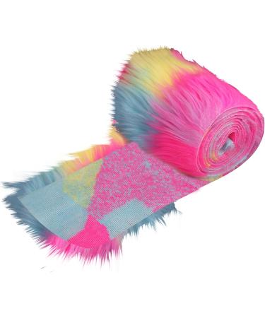 FabricLA Shaggy Faux Fur Roll - 4 X 60 Inches Trim Fur Rolls - Pastel Patch - DIY Crafts, Costume Design, Decoration - Buy Online on GoSupps.com